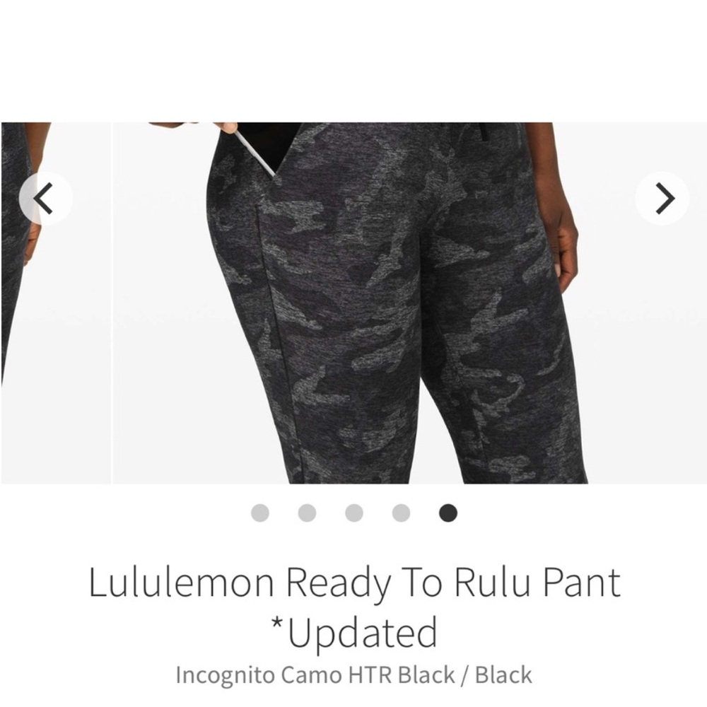 Lululemon Athletica Gray Camo Ready to Rulu Jogger